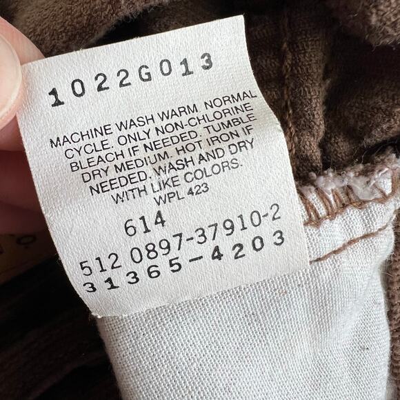 Levi's Vintage Boys Kids Brown Corduroy Pants size 10 Regular 1997 24X27 USA - Picture 5 of 9